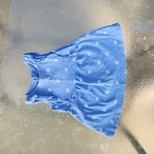 Carter's Blue and White Sunflower Ruffle Girl Tank 3 Months